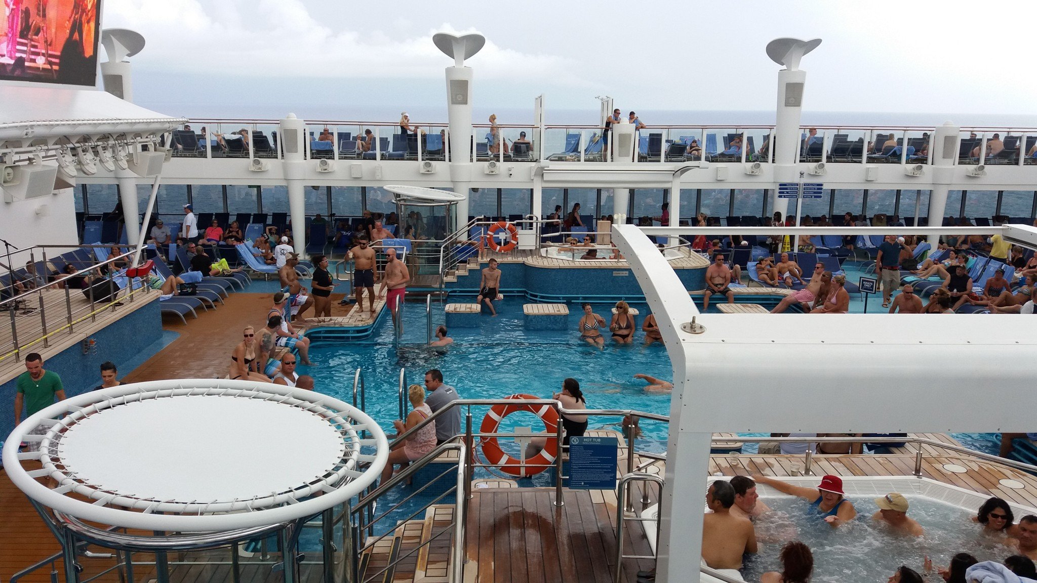 Norwegian Escape Pool deck