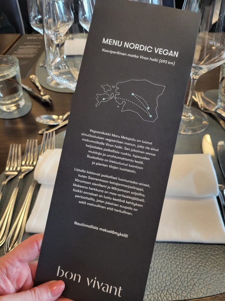 Tallink Silja Menu Nordic Vegan 2025 kokemuksia